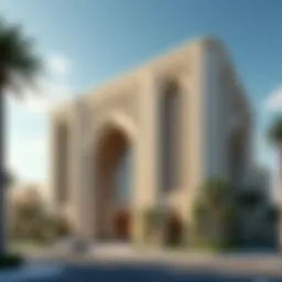 Exterior view showcasing the intricate façade of the Al Amir Building