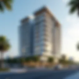 Exterior view of Al Hudaiba Building showcasing its modern design