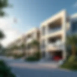 Stunning architectural view of Al Khail Gate Phase 1 Studios showcasing modern design