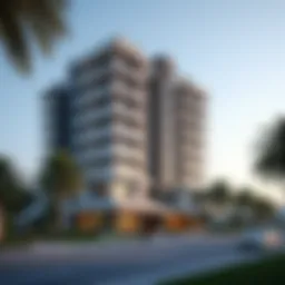 Exterior view of Noor Apartments showcasing modern architecture