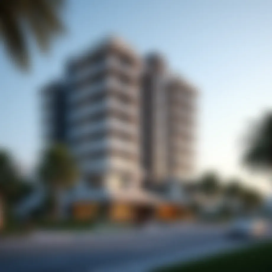 Exterior view of Noor Apartments showcasing modern architecture