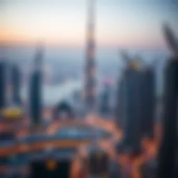 Stunning view of Marina Pinnacle against the Dubai skyline