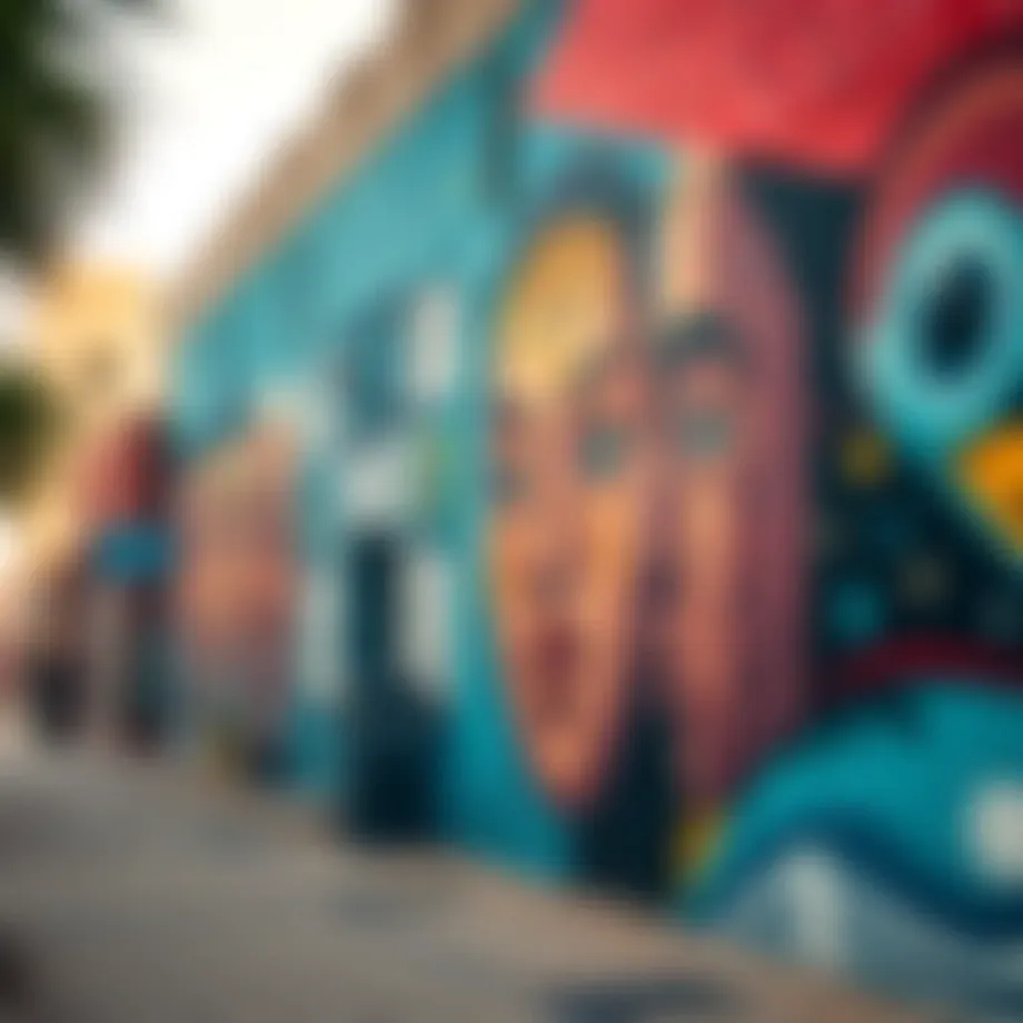 Artistic mural in Al Quoz showcasing local talent