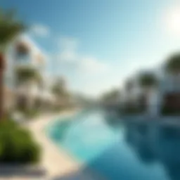 A scenic view of Madina DSO showcasing modern architecture.