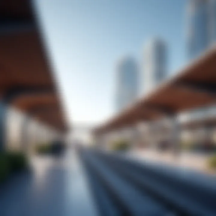 Architectural view of Media City Metro Station showcasing contemporary design
