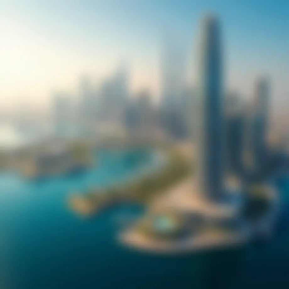 Aerial view of Dubai Marina Harbour showcasing its architectural elegance