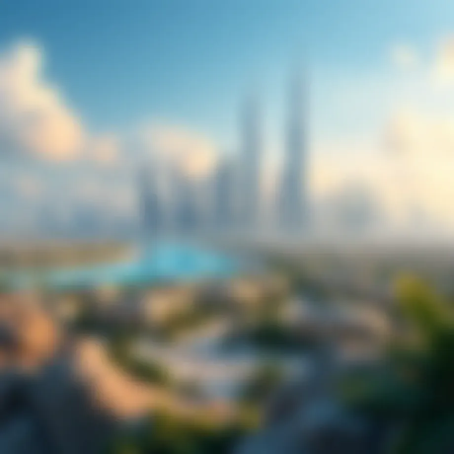 Breathtaking view of Montrell Al Furjan skyline